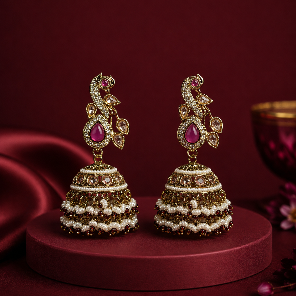 Peacock Jhumkis