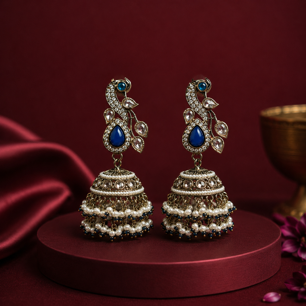 Peacock Jhumkis