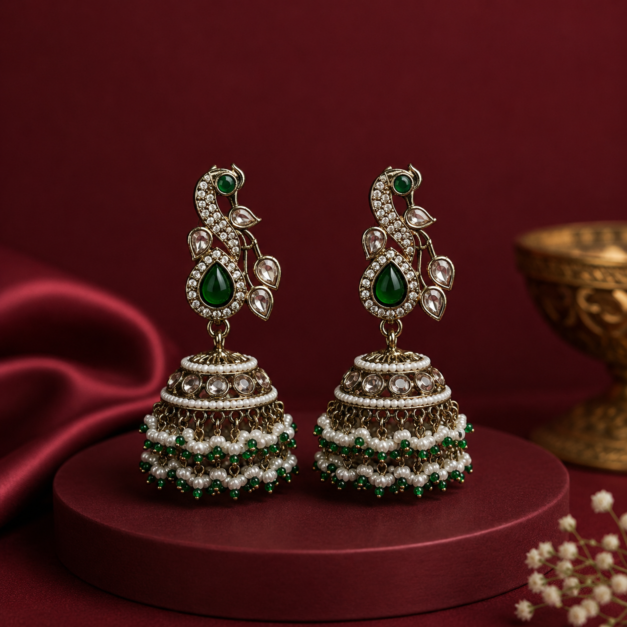 Peacock Jhumkis