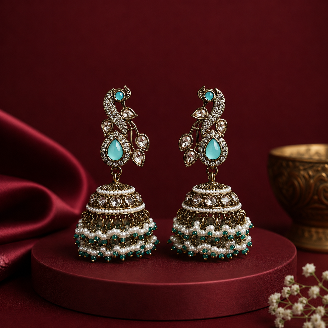 Peacock Jhumkis