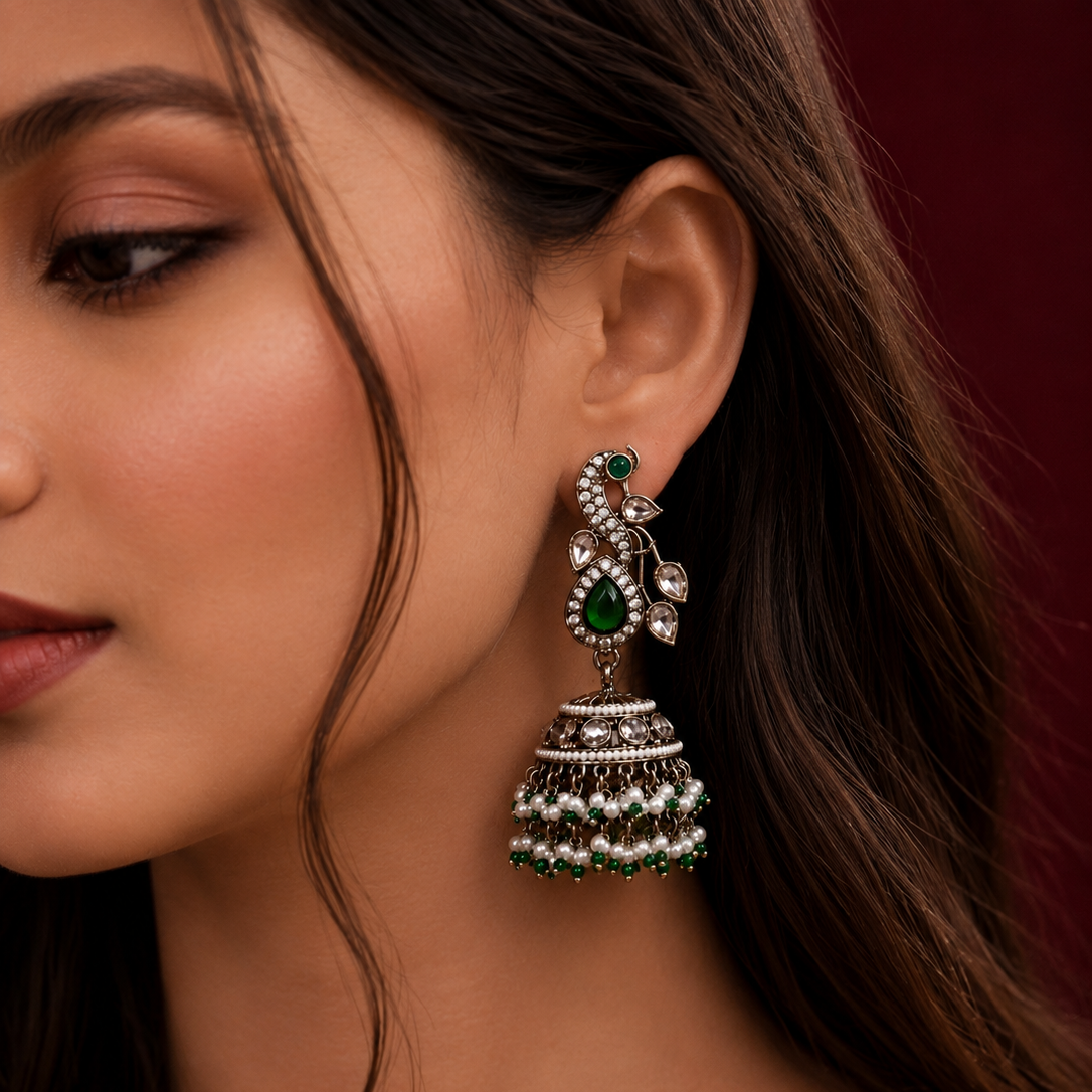 Peacock Jhumkis