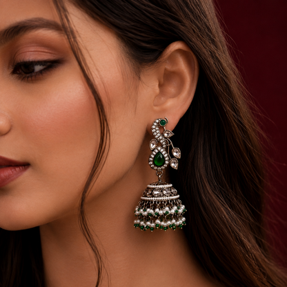 Peacock Jhumkis